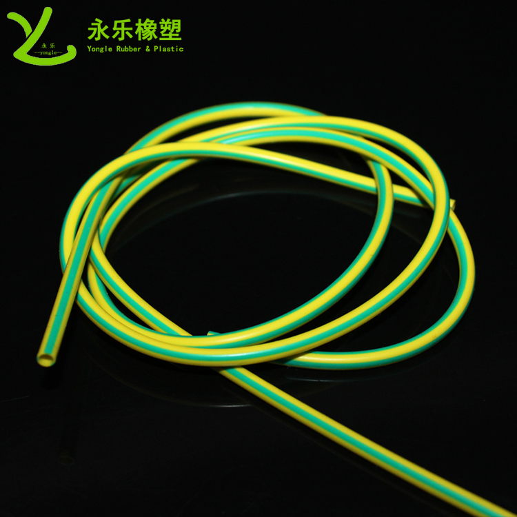 河西阻燃硅膠管，雙色阻燃硅膠管，黃綠絕緣硅膠管