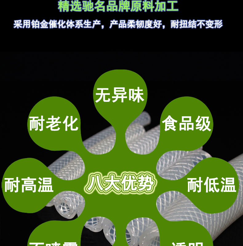 河?xùn)|透明編織硅膠管
