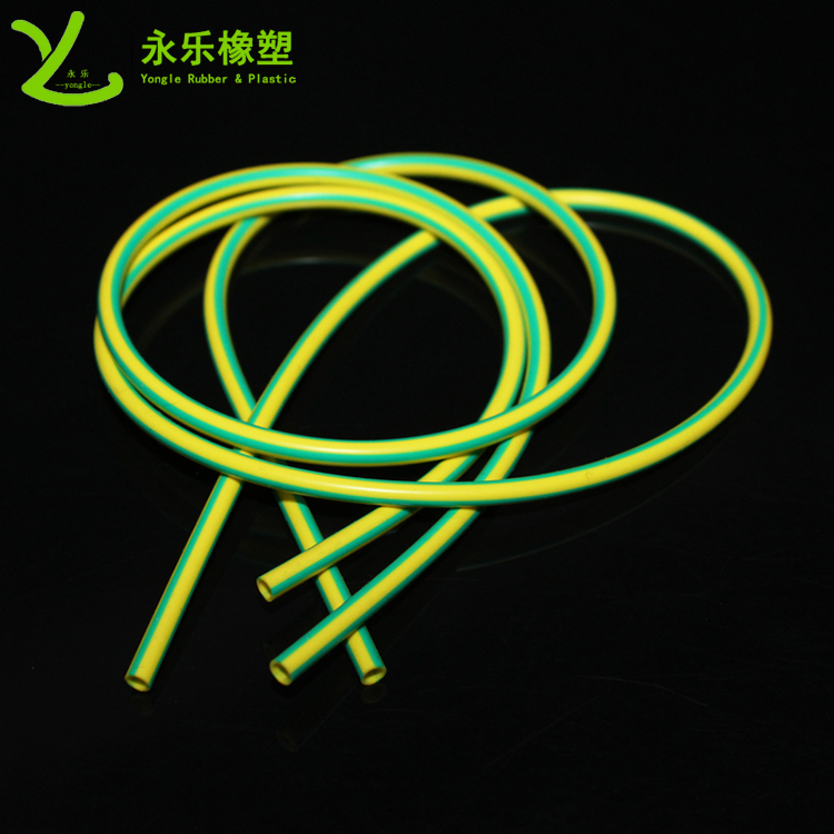 河西阻燃硅膠管，雙色阻燃硅膠管，黃綠絕緣硅膠管