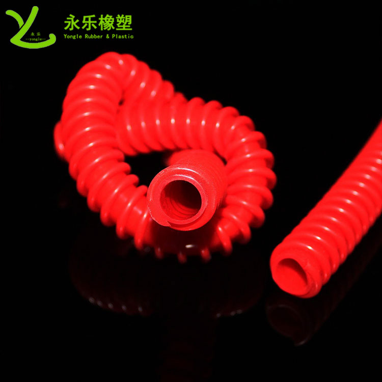 寶坻擠出醫(yī)用硅膠波紋管，紅色硅膠波紋管，耐高溫硅膠波紋管