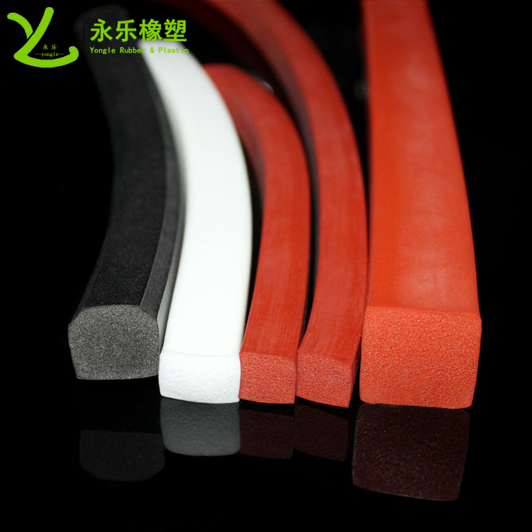 寶坻擠出防撞發(fā)泡硅膠條，阻燃發(fā)泡硅膠條，無(wú)氣味門窗發(fā)泡硅膠密封條