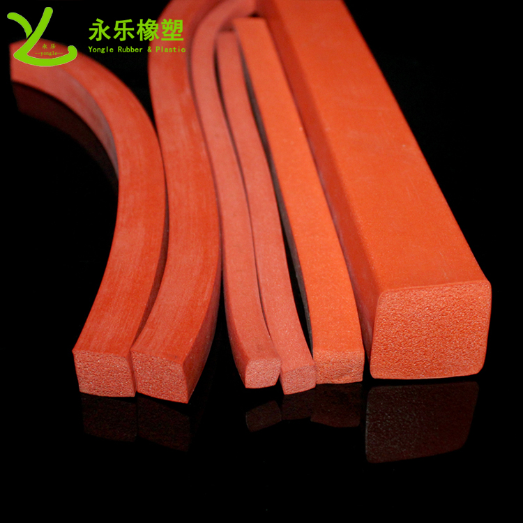 擠出硅膠密封條，耐高溫發(fā)泡硅膠條，阻燃硅膠發(fā)泡條